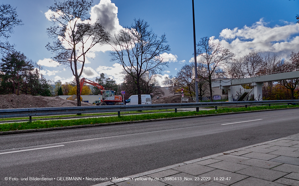 23.11.2022 - Baustelle an der Quiddestraße Haus für Kinder in Neuperlach